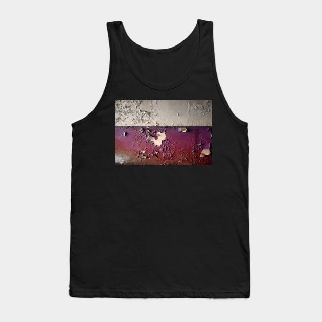 Wall with white and purple paint peeling off Tank Top by Reinvention